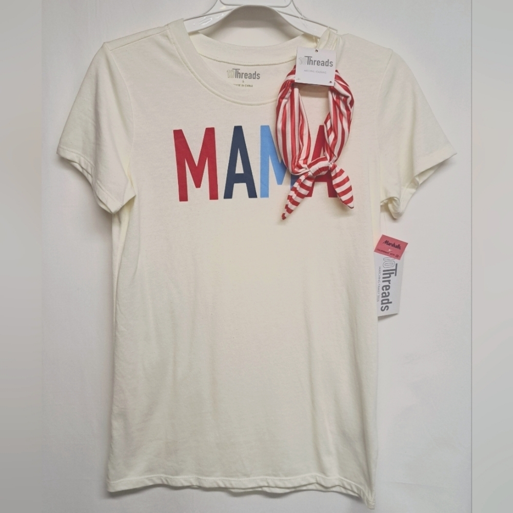 10 Threads S Mama Tee Shirt Top & Matching Headband Short Sleeve New